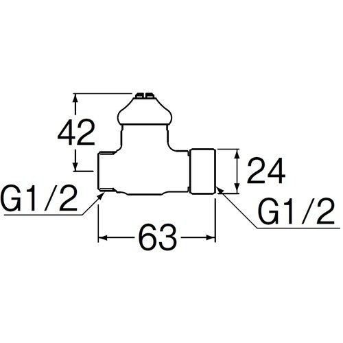 SANEI D式ナット付化粧バルブ