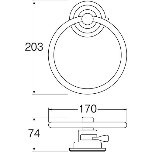 SANEI 吸盤タオルリング