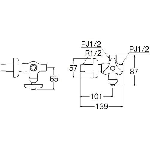 SANEI D式分岐止水栓本体
