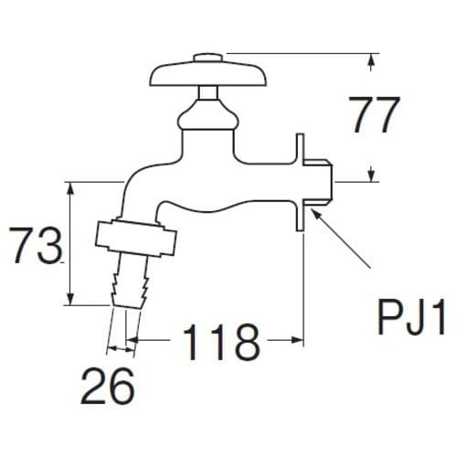 SANEI カップリング横水栓