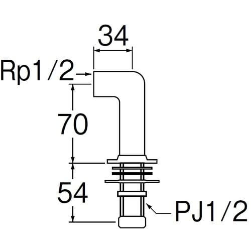 SANEI 水栓取付脚 L