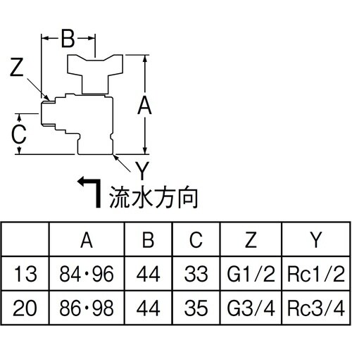 SANEI 逆止付アングルボールバルブ