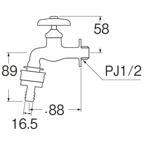 SANEI 自動接手横水栓