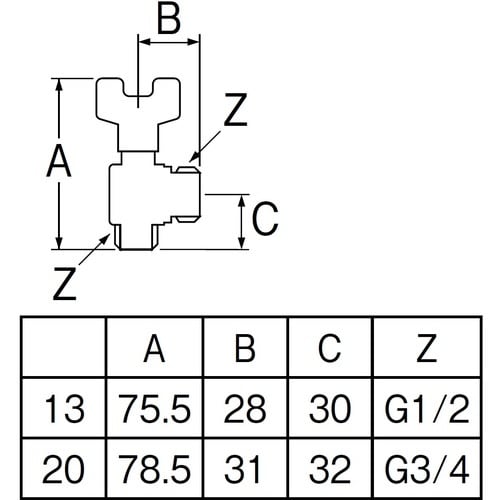 SANEI アングルボールバルブ