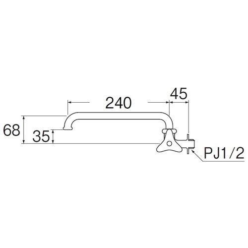 SANEI 横形自在水栓
