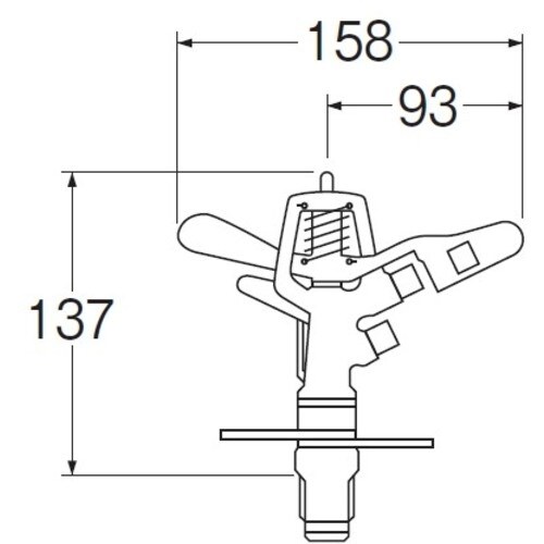 SANEI パートサークルスプリンクラー上部