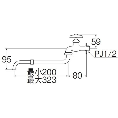 SANEI 伸縮自在水栓