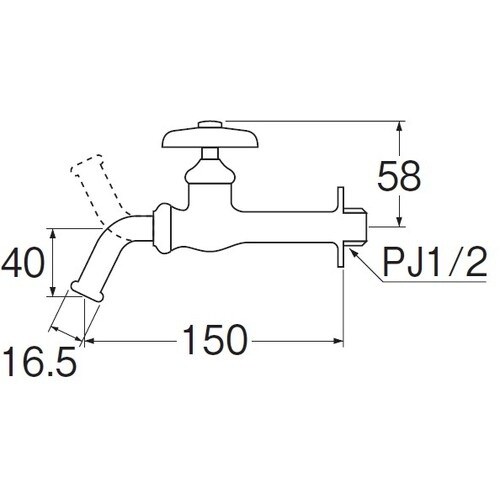 SANEI 万能ホーム胴長水栓