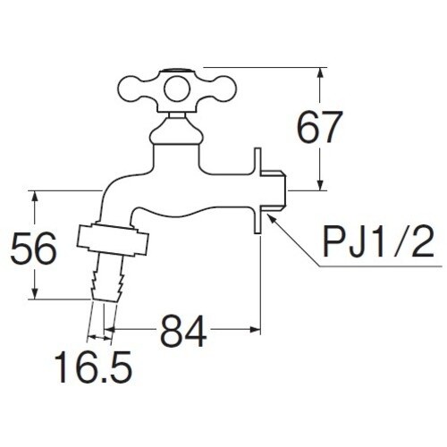 SANEI カップリング横水栓