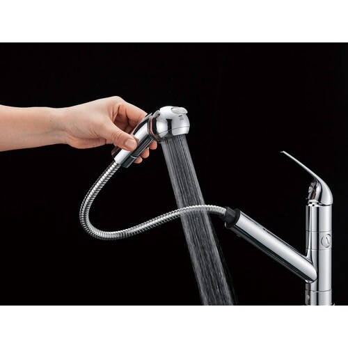 SANEI シングルワンホールスプレー分岐混合栓