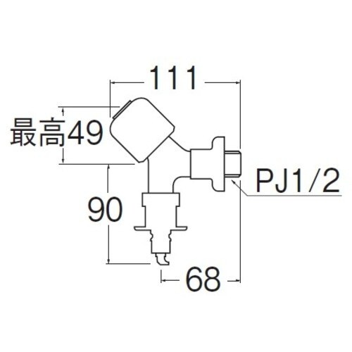 SANEI 洗濯機用送り座水栓