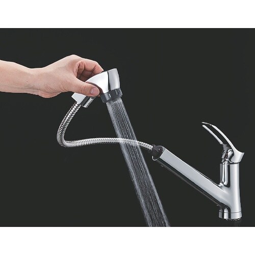 SANEI シングルワンホールスプレー混合栓