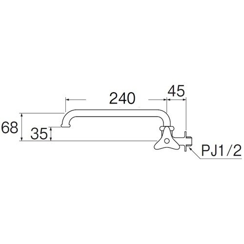 SANEI 横形自在水栓