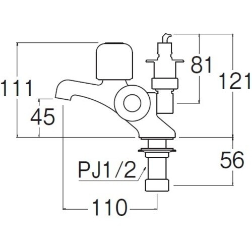 SANEI 洗濯機用二口立水栓
