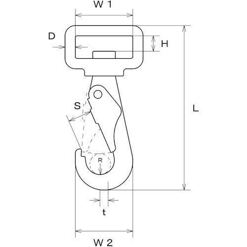 水本 フック ステンレス スイベルベルトスナップ