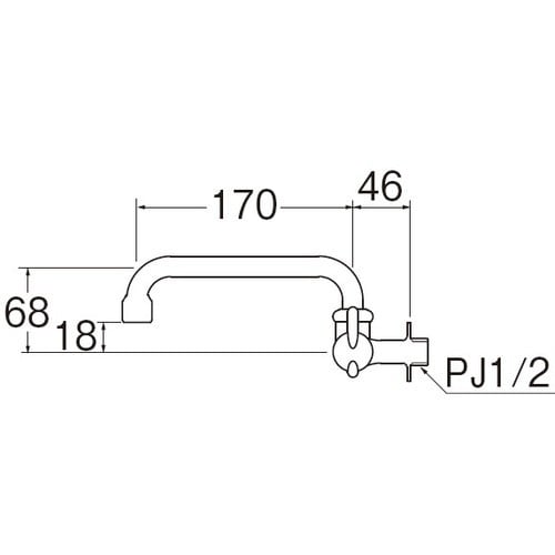SANEI ミニセラ泡沫横形自在水栓