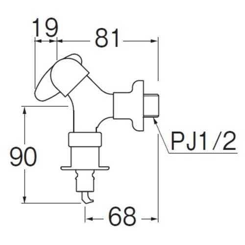 SANEI ミニセラ洗濯機用送り座水栓