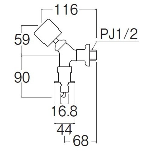 SANEI 水撃低減洗濯機用送り座水栓