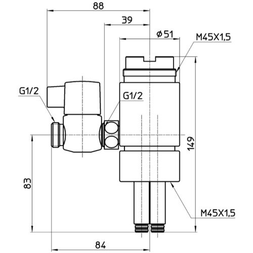 SANEI シングル混合栓用分岐アダプター