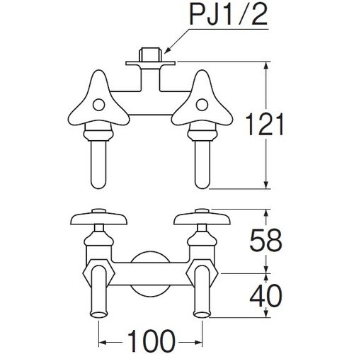 SANEI 二口ホーム水栓