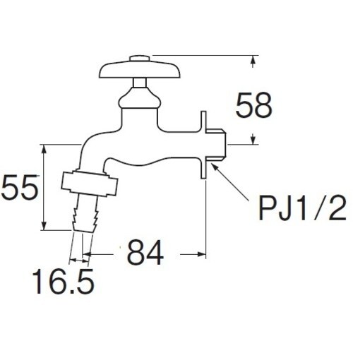 SANEI カップリング横水栓
