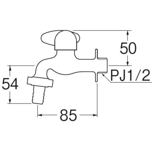 SANEI ミニセラカップリング横水栓