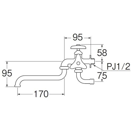 SANEI 二口自在水栓