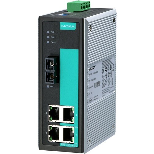 MOXA 5ポート(RJ45×4、マルチモードSC