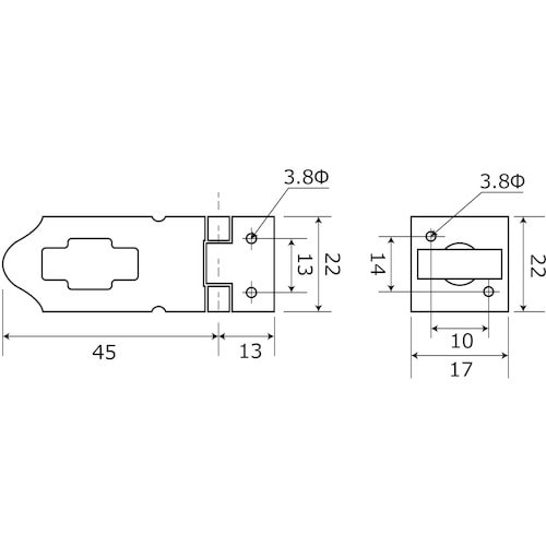 WAKI ストロング掛金 VD−003 45mm