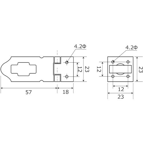 WAKI シルバー掛金 VD−012 60mm