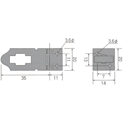 WAKI ブラウン掛金 BH−571 35MM