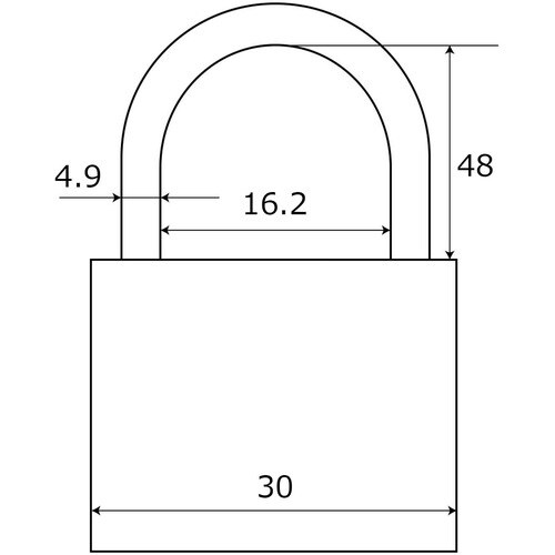 WAKI ツル長シリンダー錠 30X48mm