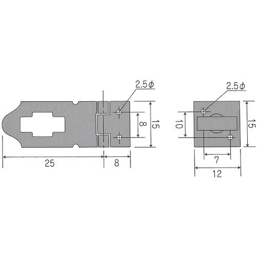WAKI ブラウン掛金 BH−570 25MM