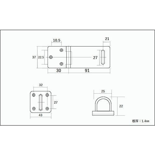 WAKI ダム掛金 BH−421 95MM
