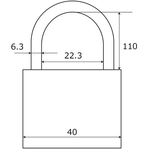 WAKI ツル長シリンダー錠 40X110mm