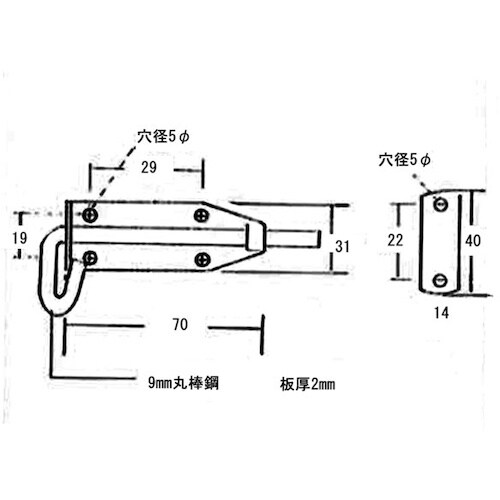 WAKI パドボルト BH−311 100MM ワ