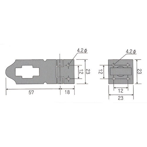 WAKI ブラウン掛金 BH−573 60MM