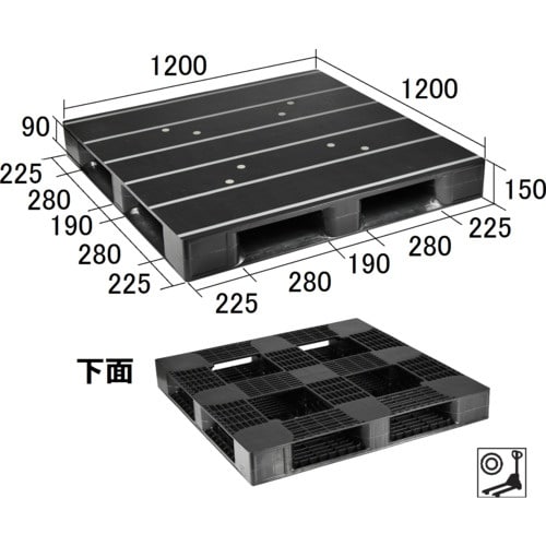 NPC プラスチックパレットZFD−1212E−R