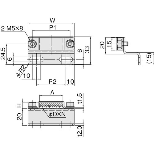 IWATA エアチューブブラケット Zタイプ