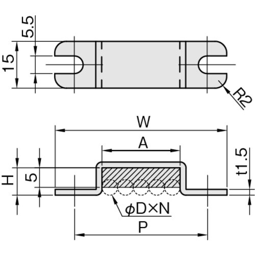 IWATA エアチューブブラケット サドルタイプ