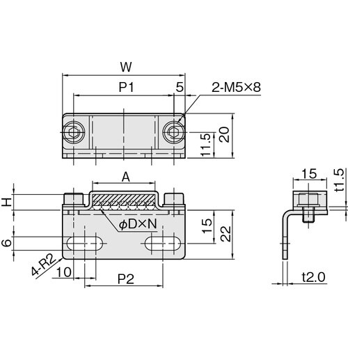 IWATA エアチューブブラケット Lタイプ