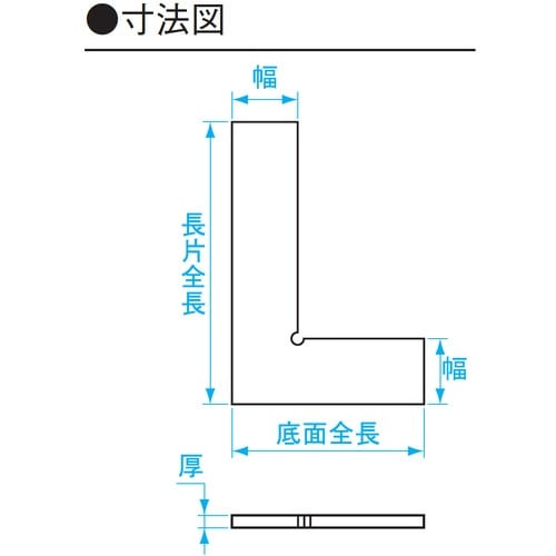 SK 平型直角定規 平型スコヤ JIS2級相当 非