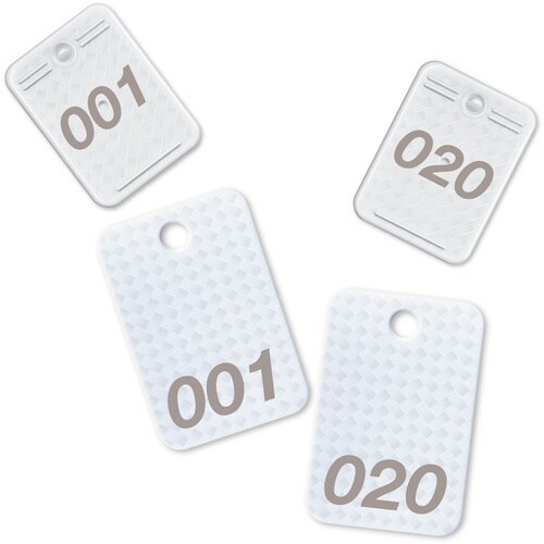 OP クロークチケット 1ー20番 白 (20組入