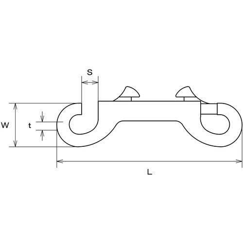 水本 フック ステンレス ダブルヘッドナスカン 長