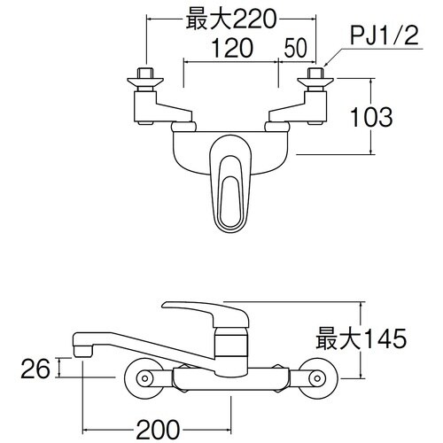 SANEI シングル混合栓