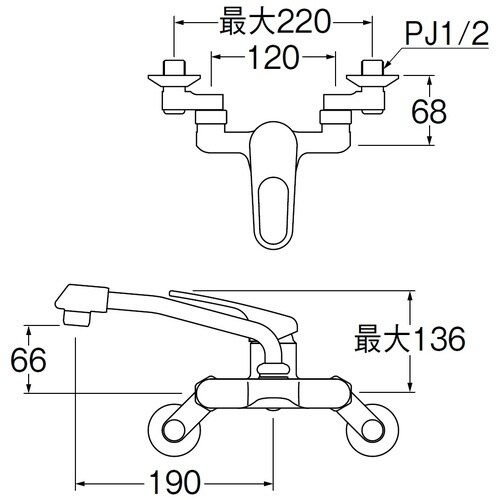 SANEI シングル混合栓