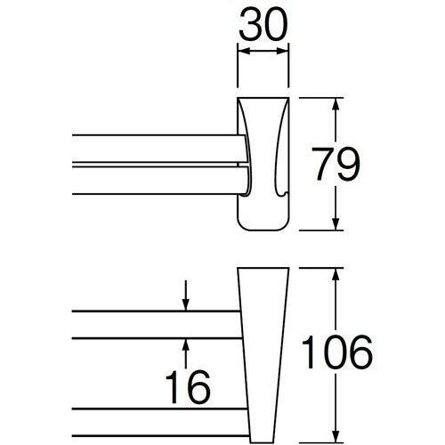 SANEI Lタイプタオル二段掛