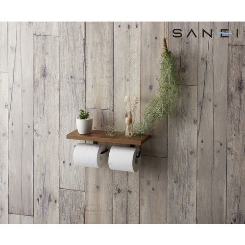 SANEI ダブルペーパーホルダー棚付