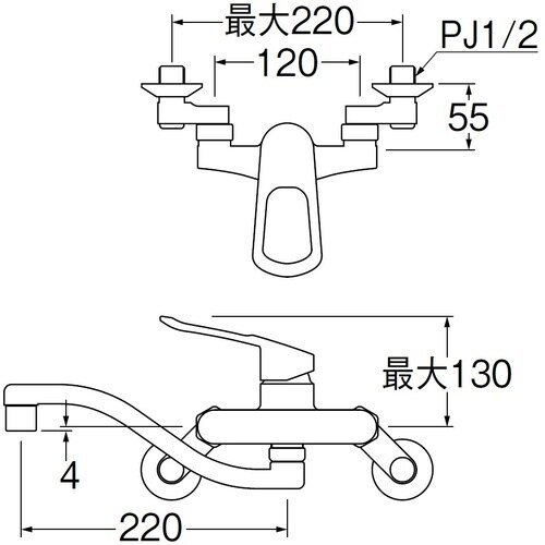 SANEI シングル混合栓
