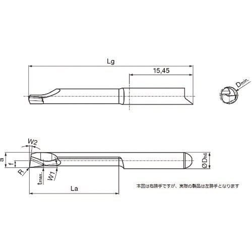 GUHRING 溝入れ工具 インサート 内径加工用